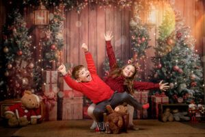 set fotografico di natale con bambini